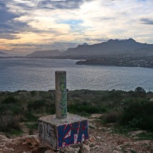 Summit close to the tower Torre Cap D'Or with the bay of Moraira